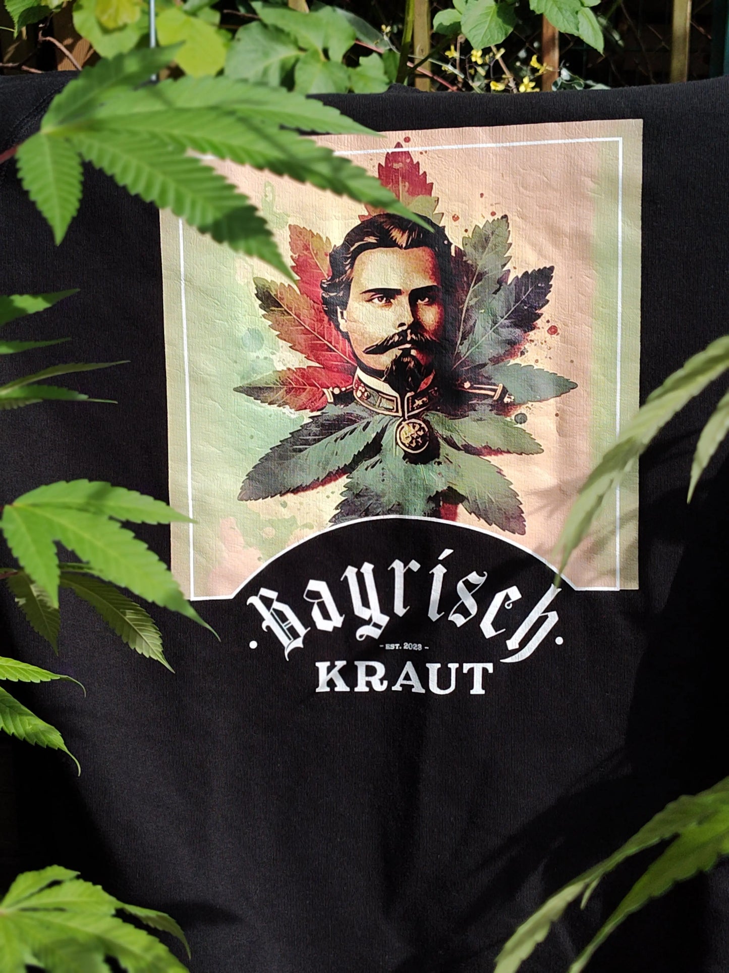Black Hoodie „Ludovico Oans" Bayrisch Kraut